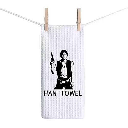 ZJXHPO Movie Inspired Towel Gift Han Towel Waffle Absorbent Towel Dishes Towel Tea Towel Dishcloth for Kitchen Decor Housewarming Gift (Han Towel)