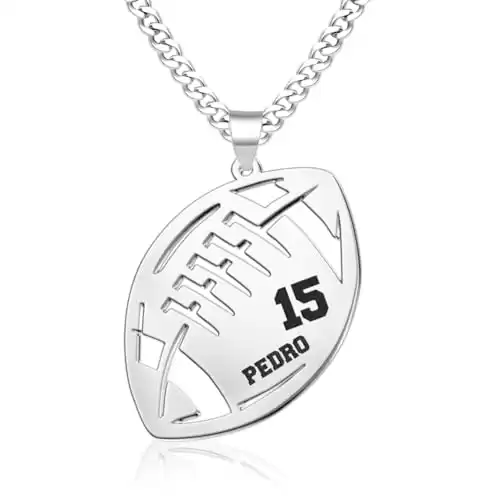 Yopicks Custom Number Necklace for Men, 18K Gold Plated Football Baseball Basketball Volleyball Jersey Number Necklace 00-99 with Custom Chain, Personalized Gifts for Boyfriend Men Boys