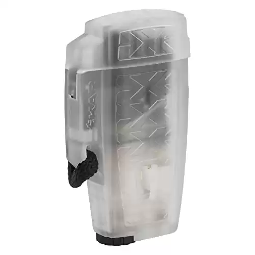 Xikar Stratosphere II High Altitude Lighter, Single Jet Flame, Windproof, Ergonomic Design, Durable and Dependable, Clear