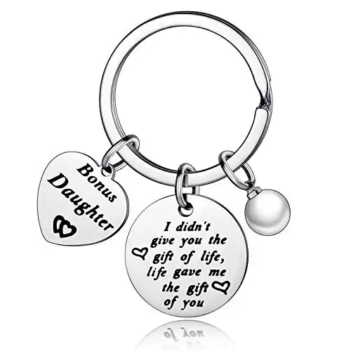 Nimteve Daughter Gifts From Mom I Didn’t Give You The Gift Of Life Life Gave Me The Gift Of You Bonus Daughter Gifts (Keychain #1)