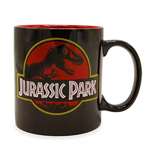 Silver Buffalo Jurassic Park Logo Jumbo Ceramic Coffee Mug, 20 Ounces