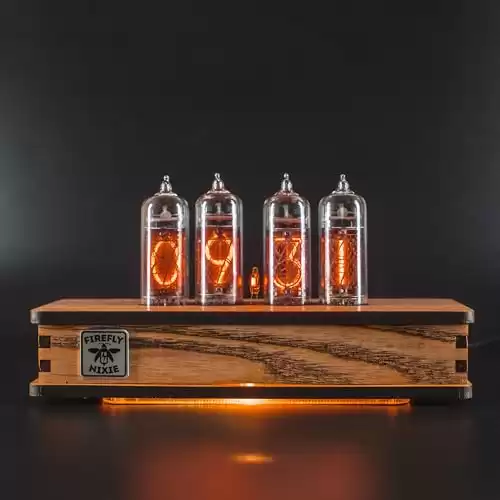 Nixie Tube Clock with New and Easy Replaceable IN-14 Nixie Tubes - Motion Sensor - Visual Effects - Gift Idea - Premium Gift Packaging