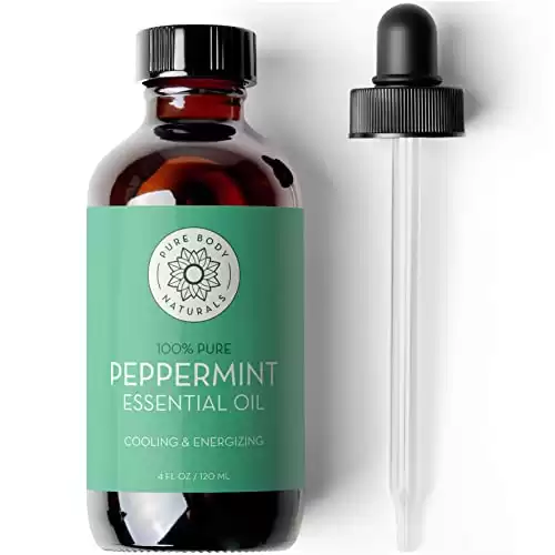 Peppermint Essential Oil, 4 Fl Oz - Pure and Undiluted Mentha Piperita Oil, Therapeutic Grade Aromatherapy Oil for Diffuser, Relaxation and Focus - by Pure Body Naturals