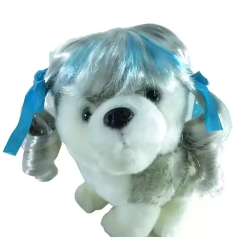 Drasawee Funny Synthetic Puppy Pet Wigs Dog Cat Hair Costumes