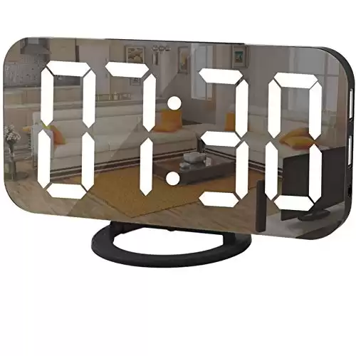 Modern Makeup Mirror Clock