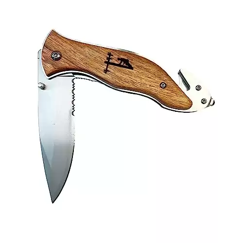 Knife - Rosewood Liner Lock Knife - Lineman - 138