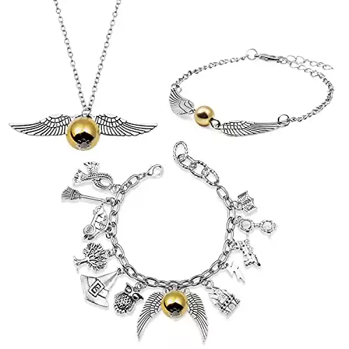 Fancy Space Charm Bracelets Jewelry Set, Wizardry Themed Adjustable Bracelet, Birthday Present Gifts For Teen Girls Women