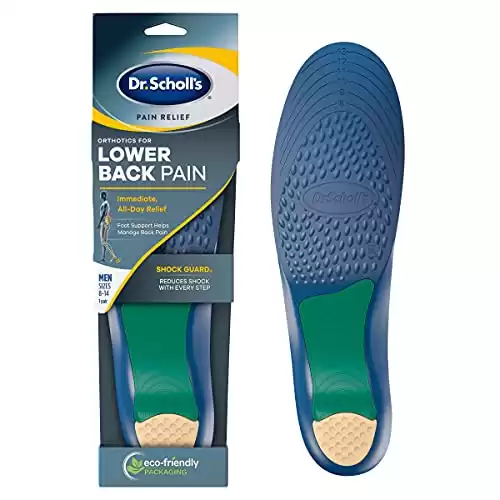 Dr. Scholl's Lower Back Pain Relief Orthotics // Clinically Proven Immediate and All-Day Relief of Lower Back Pain (for Men's 8-14, Also Available for Women's 6-10)