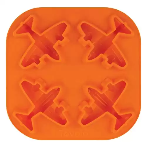 Tovolo Novelty Airplane Ice Cube Mold Trays, Flexible Silicone, Dishwasher Safe