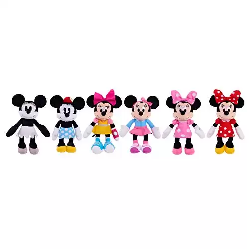 Minnie Mouse Classic Bean Plush 6-Pack Collector Set, Officially Licensed Kids Toys for Ages 3 Up by Just Play