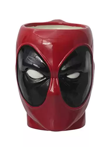 Marvel Deadpool 3D ceramic mug,Red, 350 milliliters