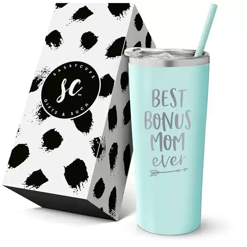 Best Bonus Mom Tumbler, Bonus Mom Gifts from Daughter Son, Step