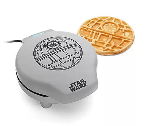 ThinkGeek Star Wars Death Star Waffle Maker - Perfect for All Your Evil Waffle Needs - Produces a 7-Inch Diameter Round Waffle with 2 Sections
