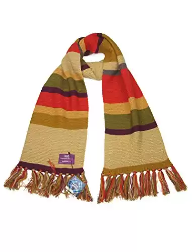 Doctor Who Fourth Doctor (Tom Baker) Shorter Scarf - Official BBC Licensed Scarf by LOVARZI