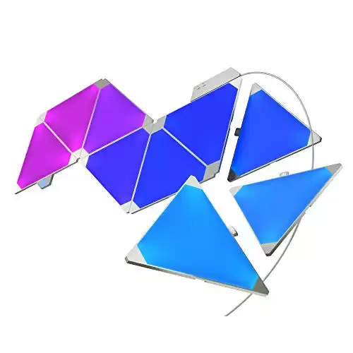 Nanoleaf Rhythm Edition WiFi Smart RGB 16M+ Color LED Dimmable Gaming and Home Decor Wall Lights Starter Kit (9 Panels)