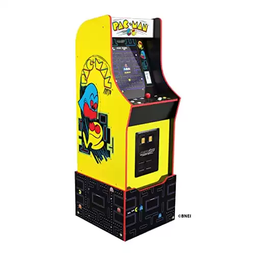 Arcade1UpBandai Namco Entertainment Legacy Edition Arcade Machine, 4-Foot —12-in-1 Pac-Man Arcade Game Machine for Home, 17” Color LCD Screen —Includes Custom Arcade Game Riserand Light-Up Marqu...