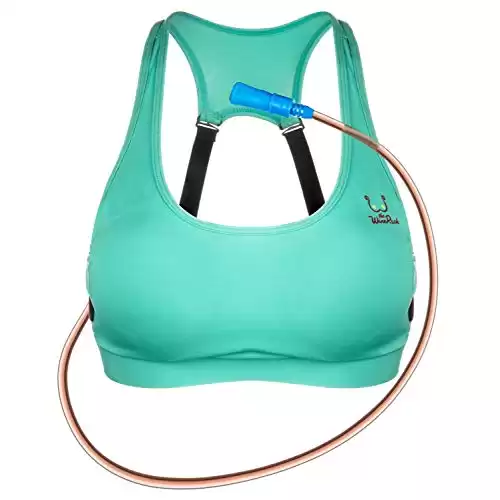 The Original WineRack Booze Bra Flask - Adjustable Design - Holds 25oz of Booze (Turquoise, Medium)