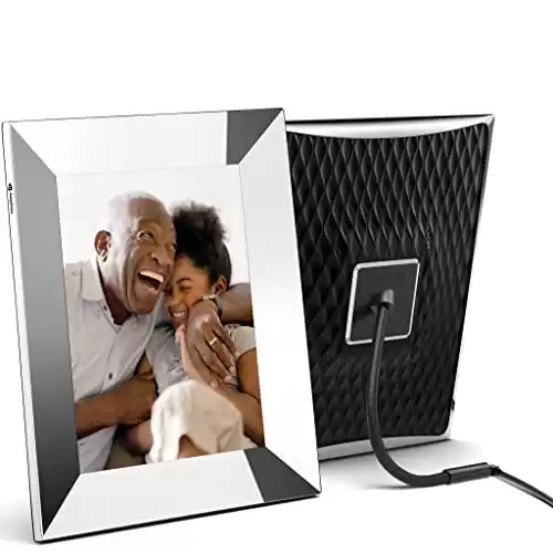 Nixplay 9.7 inch Smart Digital Photo Frame with WiFi and 2K Display (W10G) - Metal - Share Photos and Videos Instantly via Email or App - Preload Content