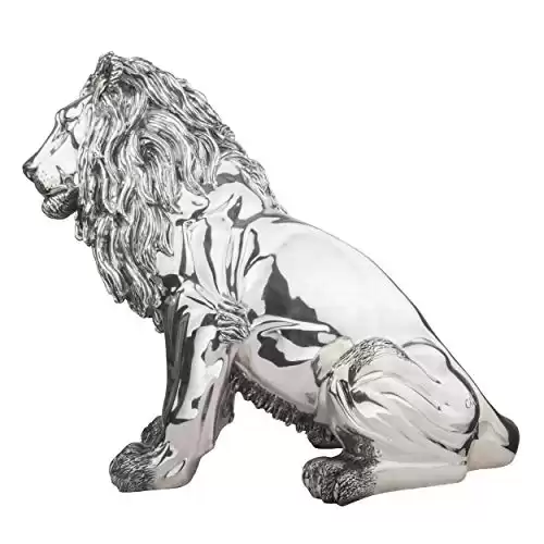 Silver Lion Statue
