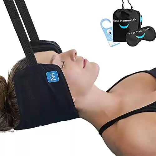 The Original Neck Hammock Neck Stretcher - Cervical Traction Device for Neck Pain Relief - Easy to Use Neck Decompression Device - Portable Neck Traction Device for Neck Tension Relief