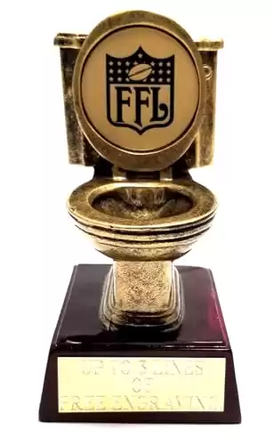 Toilet Bowl Last Place Fantasy Football Trophy