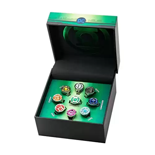 DC Comics Green Lantern Power Rings Emotional Spectrum | Includes 9 Adjustable Rings Featuring Each Emotion