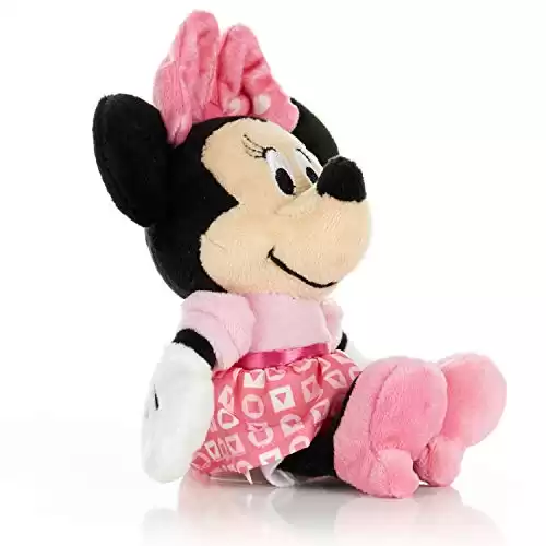 KIDS PREFERRED Disney Baby Minnie Mouse Stuffed Animal Plush Toy Mini Jingler, 6.5 inches