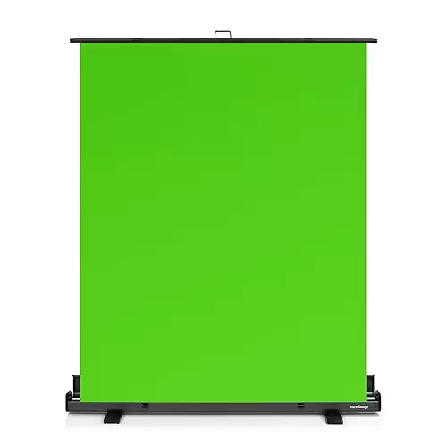 Green Background with Stand, Chroma Key Screen, 71" × 59", pop up and Foldable, Crease-Free Green Background, self-Locking Frame, Ideal for Live Streaming and Gaming.