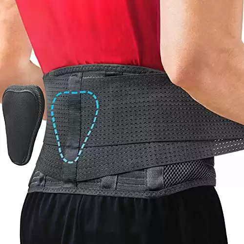 Sparthos Back Brace for Lower Back Pain - Immediate Relief from Sciatica, Herniated Disc, Scoliosis - Breathable Design With Lumbar Support Pad - For Home & Lifting At Work - For Men & Women -...