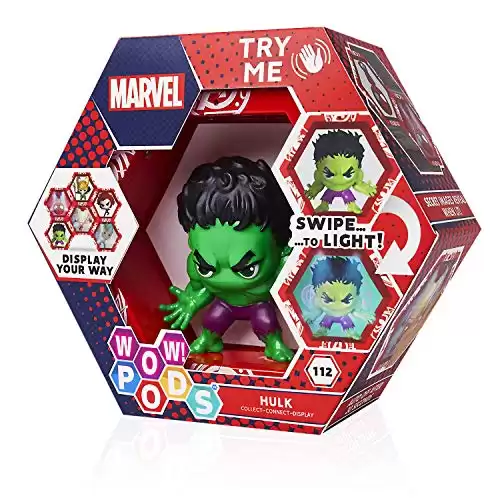 WOW! PODS Avengers Collection - The Incredible Hulk | Superhero Light-Up Bobble-Head Figure | Official Marvel Collectable Toys & Gifts