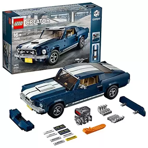 LEGO Creator Expert Ford Mustang 10265 Building Set - Exclusive Advanced Collector's Car Model, Featuring Detailed Interior, V8 Engine, Home and Office Display, Collectible for Adults and Teens