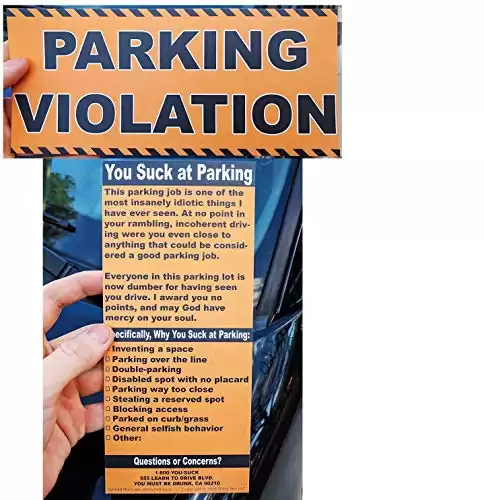 You Suck At Parking Prank Ticket