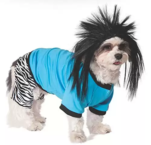Rubie's Rock Star Pet Costume and Wig, Medium