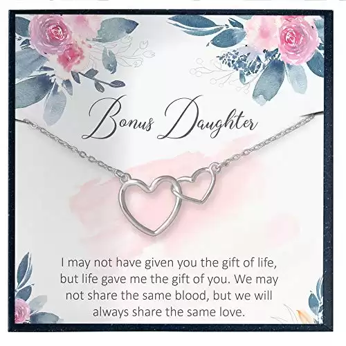Step Daughter Jewelry Gift, Bonus Daughter Necklace Step Daughter Gift, Stepdaughter Quote Card, Unbiological Daughter Gift for Step Daughter