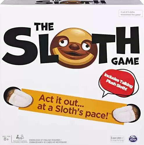 Spin Master Games The Sloth Game, Team Charades and Task Game with Electronic Plush Sloth, for Ages 8 and Up