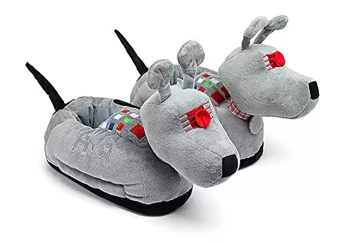 Doctor Who Adult K-9 Dog Slippers (Grey, S/M)