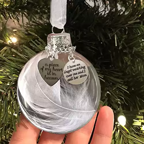 Mother Christmas Ornament With Angel Feather