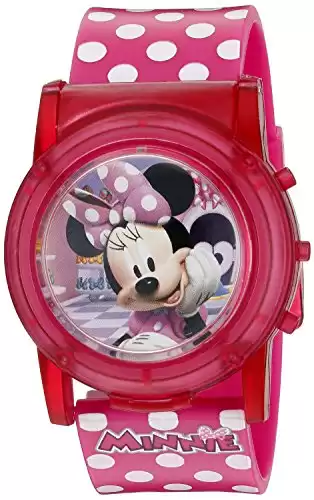 Accutime Disney Minnie Mouse Boutique LCD Pop Musical Watch (Model: MBT3714SR), Pink