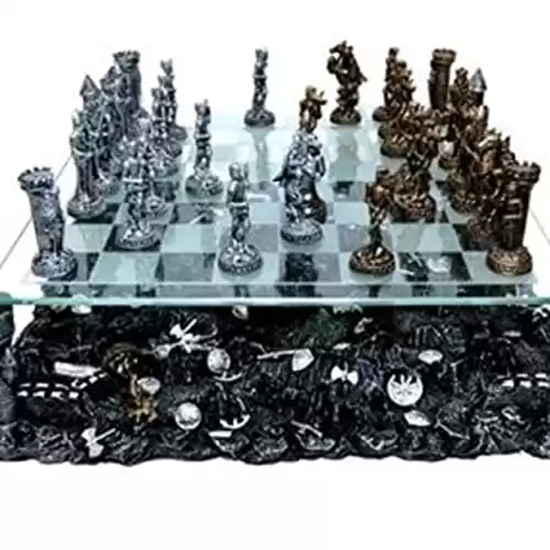 Renaissance Knight Chess Recreational Classic Strategy Game Set, 2 players