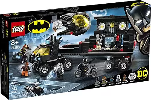 LEGO DC Mobile Bat Base 76160 Batman Building Toy, Gotham City Batcave Playset and Action Minifigures, Great ‘Build Your Own Truck’ Batman Gift for Kids Aged 6 and up (743 Pieces)