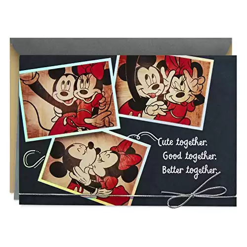 Hallmark Disney Anniversary Card for Couple (Mickey Mouse and Minnie Mouse, Better Together)