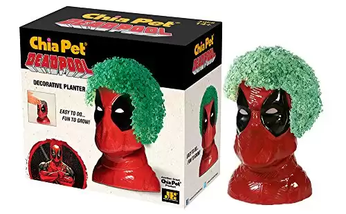 Chia Pet Marvel Deadpool with Seed Pack, Decorative Pottery Planter, Easy to Do and Fun to Grow, Novelty Gift, Perfect for Any Occasion (CP405A08)