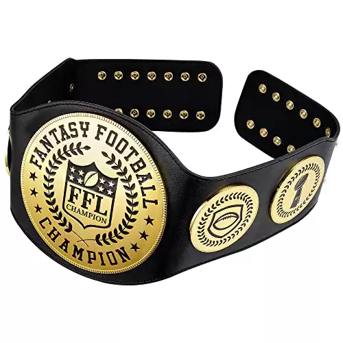 Spire Designs Official Fantasy Football Belt - Adjustable Fantasy Football Belt - First Place Winner Award for Fantasy Football League