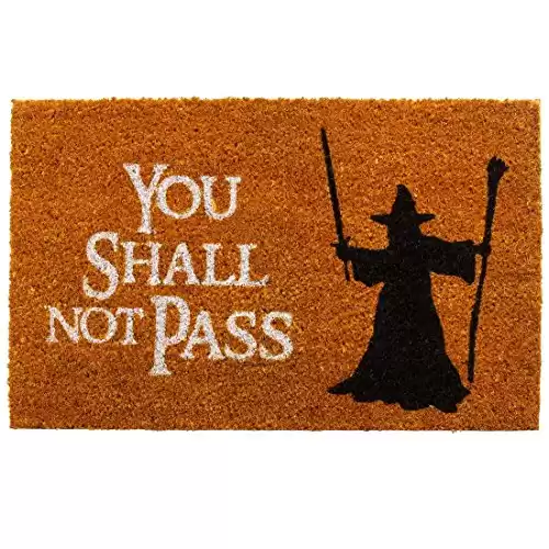 getDigital Doormat You shall not pass - Carpet Entrance Rug Front Door Welcome Mat - Made from coco coir fibers - Orange-Brown, 23.62 x 15.75 inch