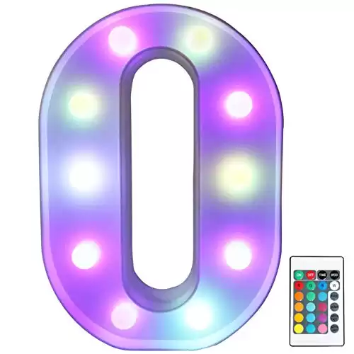 O-Shaped Colorful LED Marquee Letter Light