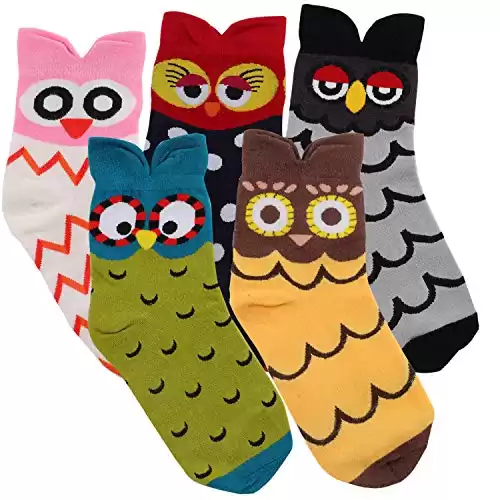 Adorable Owl Socks for Gifts That Start With The Letter O