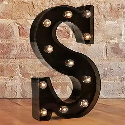 S-Letter Marquee Light Sign