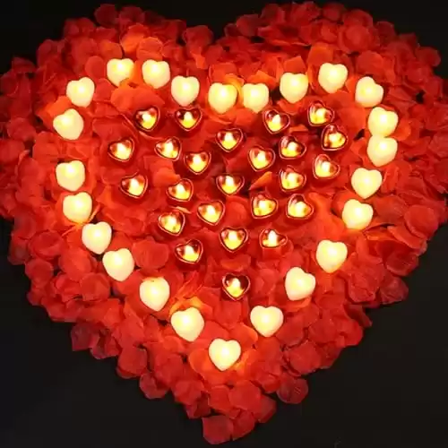 Special Occasion 4000-piece Rose Petals & 48 LED Candles