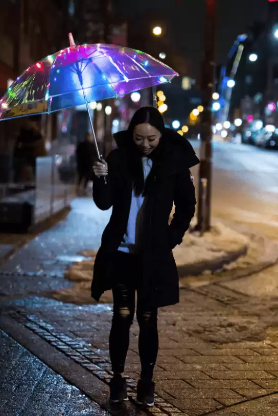 Rainproof Rainbow LED Umbrella