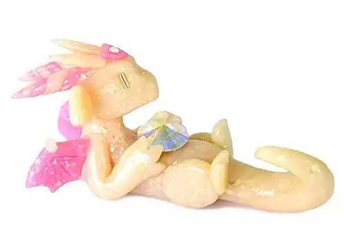 October Opal Birthstone Dragon Figurine
